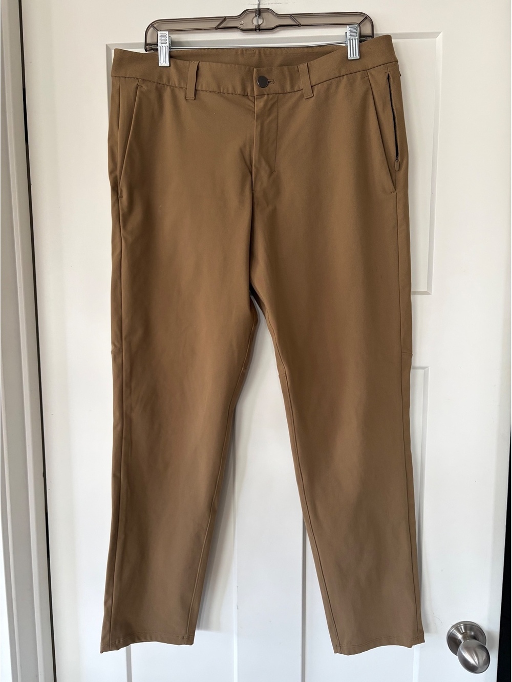 Lululemon Commission Slim Pant — Khaki, Size 34